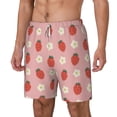 thumbnail image 2 of Balery Strawberry Mens Swim Trunks Swim Shorts for Men Quick Dry Inseam Beach Shorts with Compression Liner Pocket-XX-Large, 2 of 9
