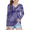 thumbnail image 2 of YUNAFFT Chandail à Manches Longues Col en V Imprimé Complexe Décontracté Chic pour Filles, 2 of 8