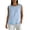 Blue, variant on Tank Tops for Women Cotton Linen Crew Neck Solid Color Sleeveless Tops Flowy Waves Hem Summer Casual Loose Daily Blouses S-2XL