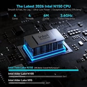 Huidun 2026 New Windows 11 Laptop, 15.6 inch Laptop Intel N150, 16GB RAM 512GB SSD, 1080P Full HD 4K Display, WiFi5 BT5.0, with Office, Computer Laptops for College Students, Business, School, Home