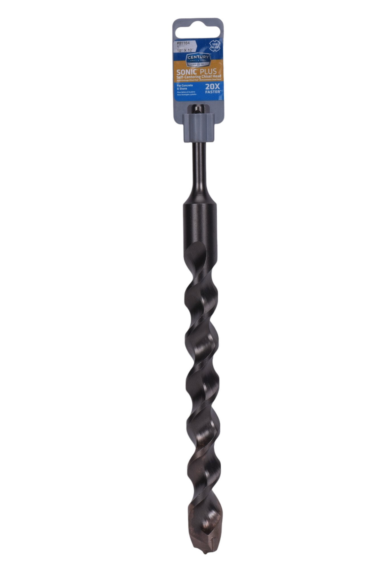 Century Drill & Tool, 81164, 1X10 X10 X12,SDS Plus,2 Cutter Design Drill Bits, Accurate & Precise Drilling