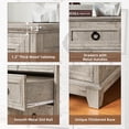 thumbnail image 6 of Joaxswe 6-Drawer Dresser Chest Tall Drawers Wood Cabinet for Bedroom, Hallway, Grey Oak, 6 of 8