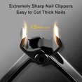 thumbnail image 1 of Cortaúñas para uñas gruesas: cortaúñas de gran tamaño con abertura de mandíbula ancha, cortaúñas de acero inoxidable resistente para uñas gruesas, dedos extra grandes, 1 of 5