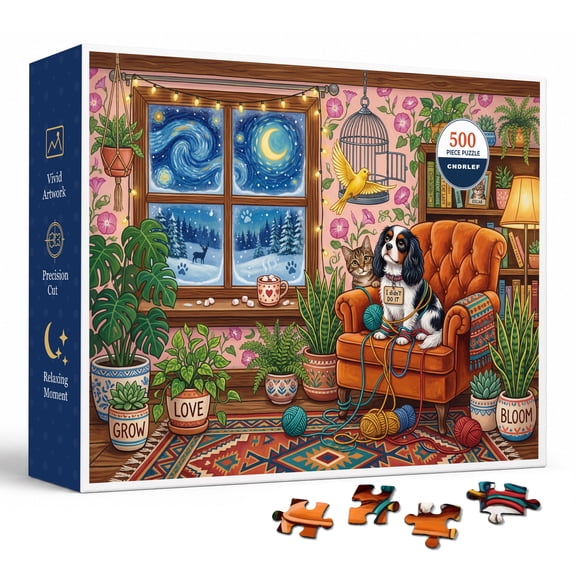CNDRLEF Cozy Plant Room 500 Pieces Jigsaw Puzzle for Adults, 20.5 x 15 in