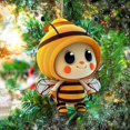 thumbnail image 6 of WMGHA Christmas Ornaments Cute Bee Tree Decorations, Holiday Tree Decorations, Festive Ornaments, Xmas Party Supplies, 2D Acrylic Christmas Festival Bee Sign Art Crafts Home Hanging Decor‌, 6 of 6