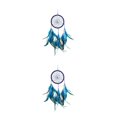 thumbnail image 4 of Bearachild Atrapasueños de plumas, regalos para niños y niñas, adorno colgante para habitación, adorno colgante de pared con borlas, decoración azul zafiro 2piezas Bearachild CBP053742, 4 of 5