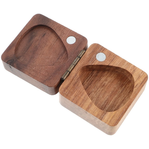 Wooden Guitar Pick Case Guitar Pick Box Ukulele Pick Holder Guitar Pick Holder Plectrum Wood Box