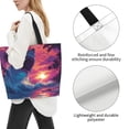 thumbnail image 3 of Disketp Hawaiian Island Beach Shark Tote Bag for Women, Handbag Shoulder Tote Bag, for Shopping and Travel, 3 of 8