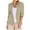 #1_Beige, variant on Women's 2025 Linen Luxe Blazer – 3/4 Ruched Sleeve Single-Button Work Jacket | Wrinkle-Resistant Office-to-Summer Essential (S-5X)