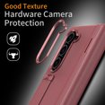 thumbnail image 2 of Slim Case for Samsung Galaxy Z Fold 6 [Built-in Screen Protector], Finger Ring Buckle Kickstand PU Leather [Comfortable Touch] Cover, Shockproof Full Protective Case for Galaxy Z Fold 6, Red, 2 of 8