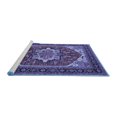 thumbnail image 2 of Ahgly Company Machine Washable Indoor Round Persian Blue Traditional Area Rugs, 6' Round, 2 of 4