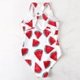 thumbnail image 5 of WOYY Girls One-Piece Swimsuit Watermelon Print Criss-Cross Back Bathing Suit, Sizes 8-14, 5 of 7
