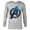 Athletic Heather, variant on Marvel Avengers: Endgame Movie Logo in Blue - Long Sleeve T-Shirt for Men - Customized-White