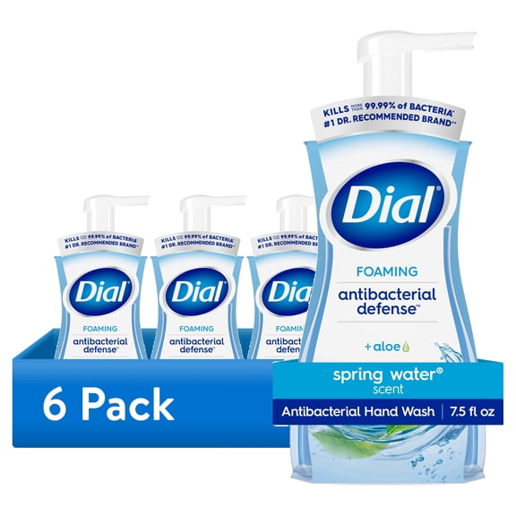 Dial Complete Antibacterial Foaming Hand Wash, Spring Water, 7.5 fl oz