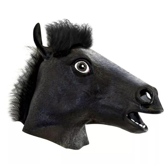 Magik Costumes Mens Horse Head Mask Costume OSFM Black