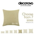 thumbnail image 3 of Deconovo Throw Pillow Cover Burlap Cushion Cover Faux Linen Decorative Pillow Cover for Couch 22 x 22 inch Flax Yellow Set of 2, 3 of 8