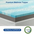 thumbnail image 4 of Extra Firm Mattress Topper King 4-inch Memory Foam + Support Foam, Double-Sided for Sleeping, Pain Relief, High-Density Firm Mattress Topper with Removable Cover, CertiPUR-US Certified, 80" x 76", 4 of 8