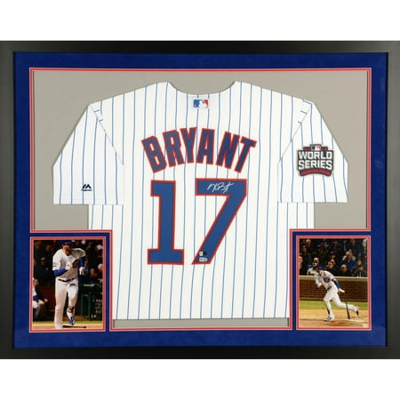 - Kris Bryant Chicago Cubs 2016 MLB World Series Champions SM Deluxe Framed Autographed Majestic White Replica World Series Jersey - Fanatics Authentic Certified