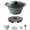 Grey, variant on 42oz Silicone Microwave Food Steamer with Steam Basket, Collapsible BPAFree Steamer for Vegetables, Seafood, Dumplings, Rice & Soup, Dishwasher Safe with Handle & Lid