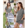 thumbnail image 2 of Ekouaer Women's Maternity Nursing Pajama Sets Button Down Postpartum Pajamas Short Sleeve Breastfeeding Clothes, 2 of 6