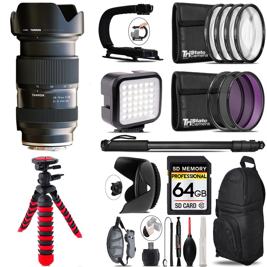 Tamron 28-75mm f/2.8 Di III VXD G2 Lens (Sony E) + LED Flash+ Bag ...