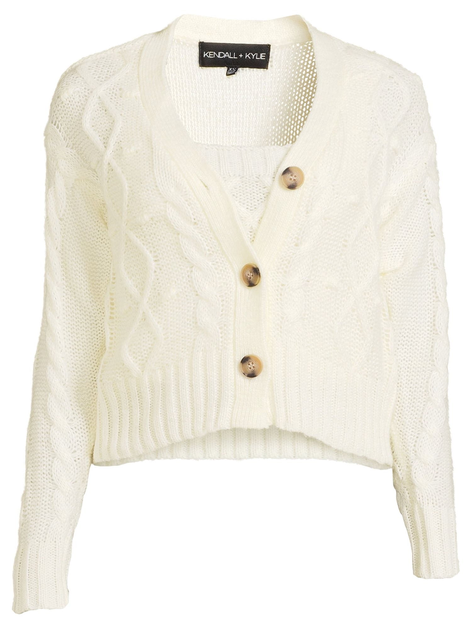 Kendall + Kylie Junior' Cable Tank Top and Cardigan, 2-Piece Kendall + Kylie Junior' Cable Tank Top and Cardigan, 2-Piece