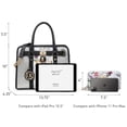 thumbnail image 5 of Women Handbags Purses Two Tone Satchel Bags Top Handle Shoulder Bags Work Tote with Matching Wallet, 5 of 8