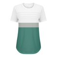 thumbnail image 4 of Sweet Home Farm V Neck T Shirts for Women Shirt Short Sleeve Formal Casual Spring Summer Clothing Flowing Creases Front Short Sleeve Shirts for Women Green, 4 of 5