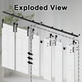 thumbnail image 5 of 72" X 84" Closet style Double 6 Lattice Shapes Bi-Fold Barn Door With Installation Hardware Kit, 5 of 8