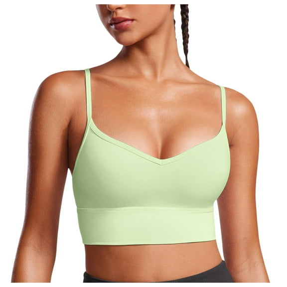 Everyday Bras for Women Womens Sports Bra with Pads Running Sports Bras Workout Bra for Women Light Sports Bra Tan Sports Bra Bras to Wear with A Backless Dress Bra to Make Look Smaller Light Green L