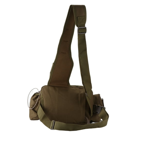 Fishing Tackle Bag Nylon 600D Fishing Gear Sling Pack with Waist Belt for Outdoor Cycling