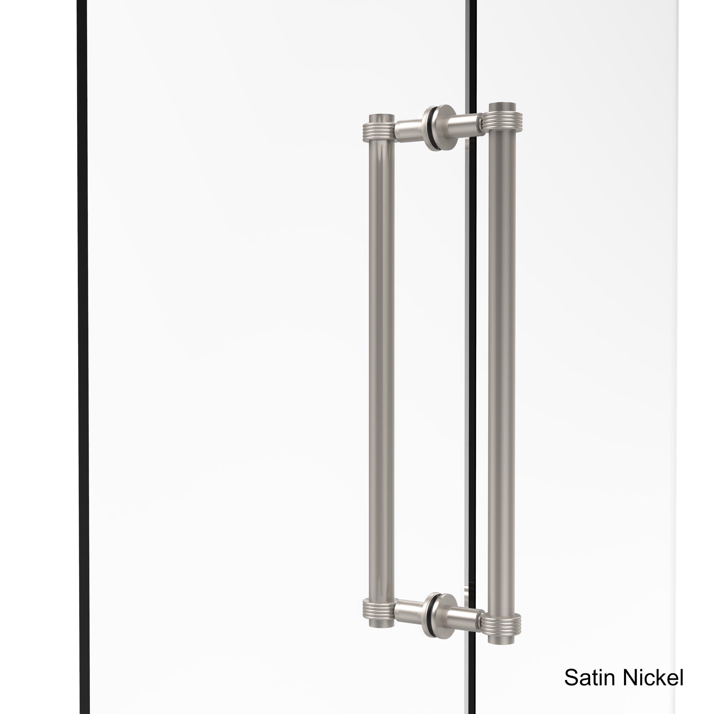 Contemporary 18 Inch Back to Back Shower Door Pull with Grooved