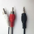 thumbnail image 3 of 3.5mm Jack Mini Plug to 2 RCA Male Stereo Phono Audio Speaker Adapter Cable, 3 of 7