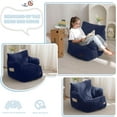 thumbnail image 4 of Kids Bean Bag Chair, Stuffed Toddler Bean Bag Sofa with Filler Cozy for Boys and Girls, Lazy Sofa with Pocket Floor Chair for Gaming, Reading, Navy, 4 of 16