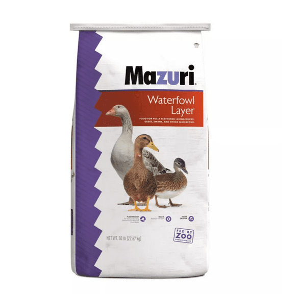 Mazuri Waterfowl Breeder Poultry Feed, 50 lb. Bag