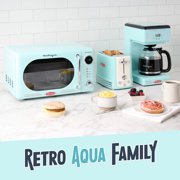 Nostalgia Retro Coffee Maker, 12-Cup Programmable Vintage Coffee Machine with Anti-Drip Carafe, Aqua