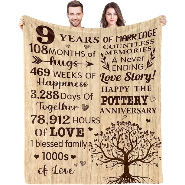 LHSHID Best Anniversary Marriage Gift Blanket Flannel Soft and Comfortable Anti static Bed Sofa Blanket 50x60in