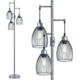 thumbnail image 1 of Dimmable Floor Lamp, 3 x 800LM LED Edison Bulbs Included, Farmhouse Industrial Floor Lamp Standing Tree Lamp with Elegant Teardrop Cage Heads Tall Lamps for Living Room Bedroom Office Dining Room, 1 of 7