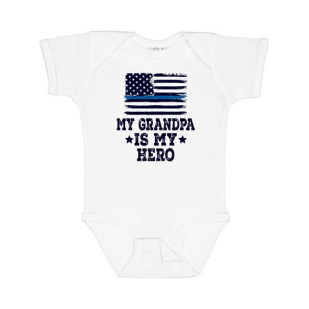 

Inktastic Police Officer Grandpa is My Hero Gift Baby Boy or Baby Girl Bodysuit