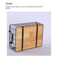 thumbnail image 3 of Wire Basket Grid Desktop Finishing Storage Baskets All-Purpose with Handles Shelf Kitchen Organizer Corner Frame White S/32*22*11cm, 3 of 9