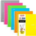 thumbnail image 2 of Five Star Spiral Notebooks, 3 Subject, College Ruled Paper, 150 Sheets, 11" x 8-1/2", Assorted Colors, 6 Pack (73479), 2 of 5