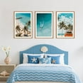 thumbnail image 3 of Large Nature Surfboard Beach Framed Canvas Wall Art,Summer Ocean Surfing Wall Decor,Palm Trees Wall Painting,Modern Picture Artwork for Living Room,Bedroom,Dining Room,Office -16"x24"x3, 3 of 6