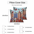 thumbnail image 3 of Waterproof Throw Pillow Covers Set of 2, 26x26 Inch Independence Day Decorative Pillowcases Outdoor Pillow Slip Cushion Covers Set for Couch Tent 4th of July Bird USA Flag Flower Bird, 3 of 7