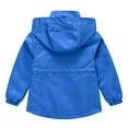 thumbnail image 4 of Esaierr Kids Girls Boys Rain Jacket with Hooded Lightweight Raincoats Waterproof Windbreaker Zip Outwear for Toddler Baby 2-10Y, 4 of 5