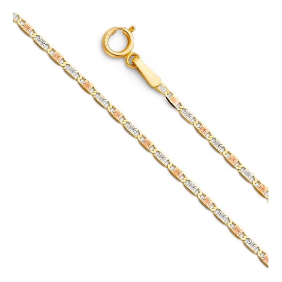 Pulsera Valentino De 14 Quilates En 18 Cm Calibre 1.4mm