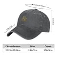 thumbnail image 4 of ZICANCN Casquette de Baseball Ajustable Femmes, Chapeaux Character & Patterns pour Hommes Adulte Coton Denim Lavé Baseball Caps Mode, Gris Foncé, 4 of 6