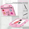 thumbnail image 5 of Dteck Kids Case for Samsung Galaxy Tab S9/S8/S7 11", Child-Proof Lightweight EVA Shockproof Handle Stand Protective Case with DIY Toys for Boys Girls,Pink, 5 of 6