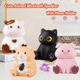 thumbnail image 3 of Mini Altavoz Bluetooth con Diseño de Animales Adorables, Inalámbrico, Bluetooth 5.2, Reproductor de Música MP3 con Soporte para Teléfono, Diseño de Vaca., 3 of 5