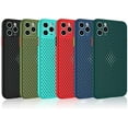 thumbnail image 2 of Heat Dissipation Phone Case, New Breathable Hollow Cellular Hole Heat Dissipation Case Full Back Camera Lens Protection Ultra Slim TPU Case Cover-Mint Green, 2 of 7