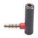 thumbnail image 1 of Adaptador , adaptadores de auriculares estéreo de ángulo de 90 degree de 3,5 mm  Negro shamjiam Adaptador de auriculares, 1 of 9